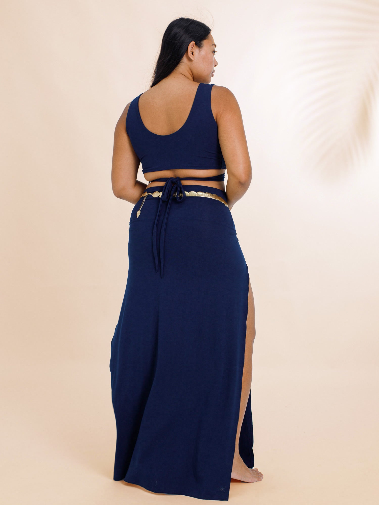 Cleopatra Slit Skirt - Midnight Blue