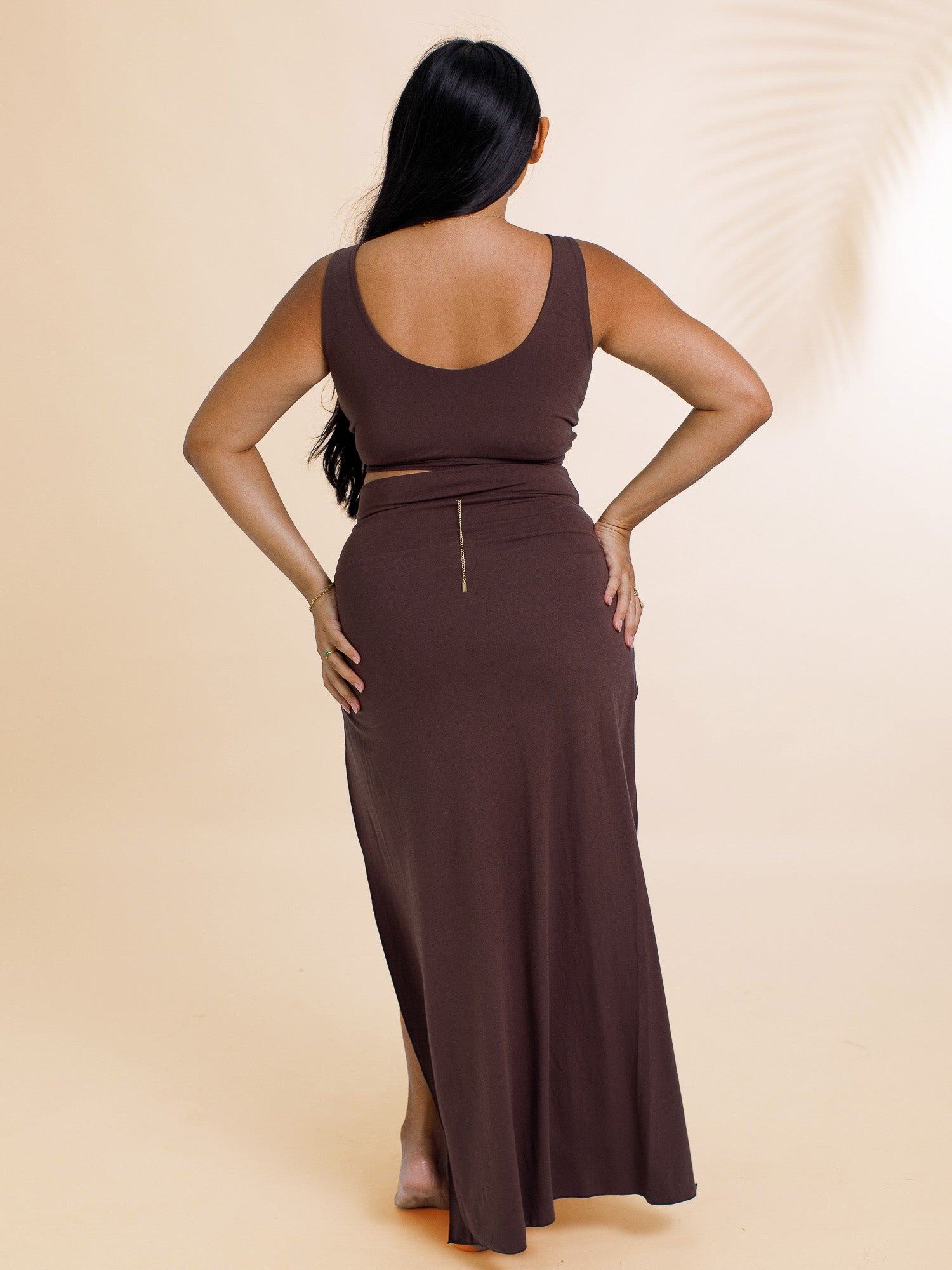 Cleopatra Slit Skirt - Cacao