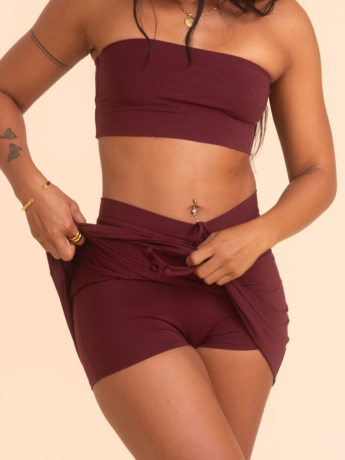 Diana Mini Skort - Cherry Stone