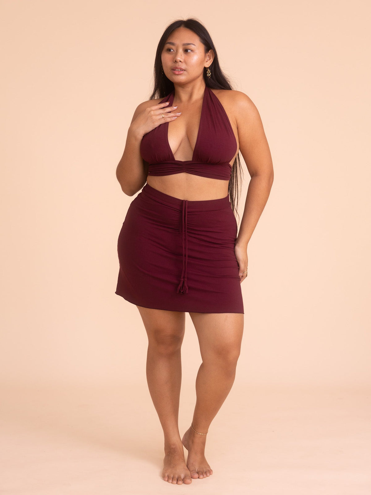 Diana Mini Skort - Cherry Stone