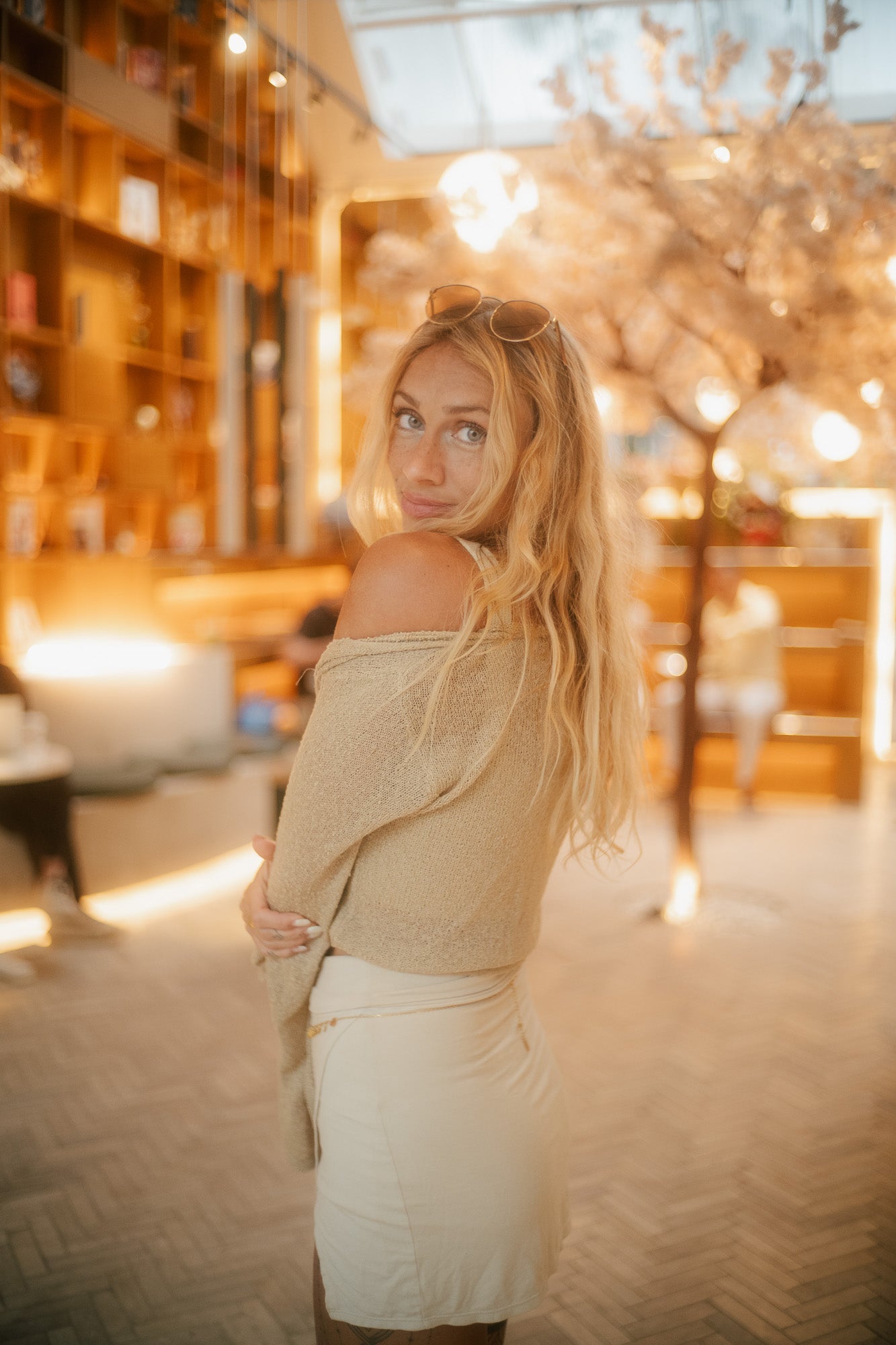 Olivia Knit Top (4-Way) - Ancient Sand