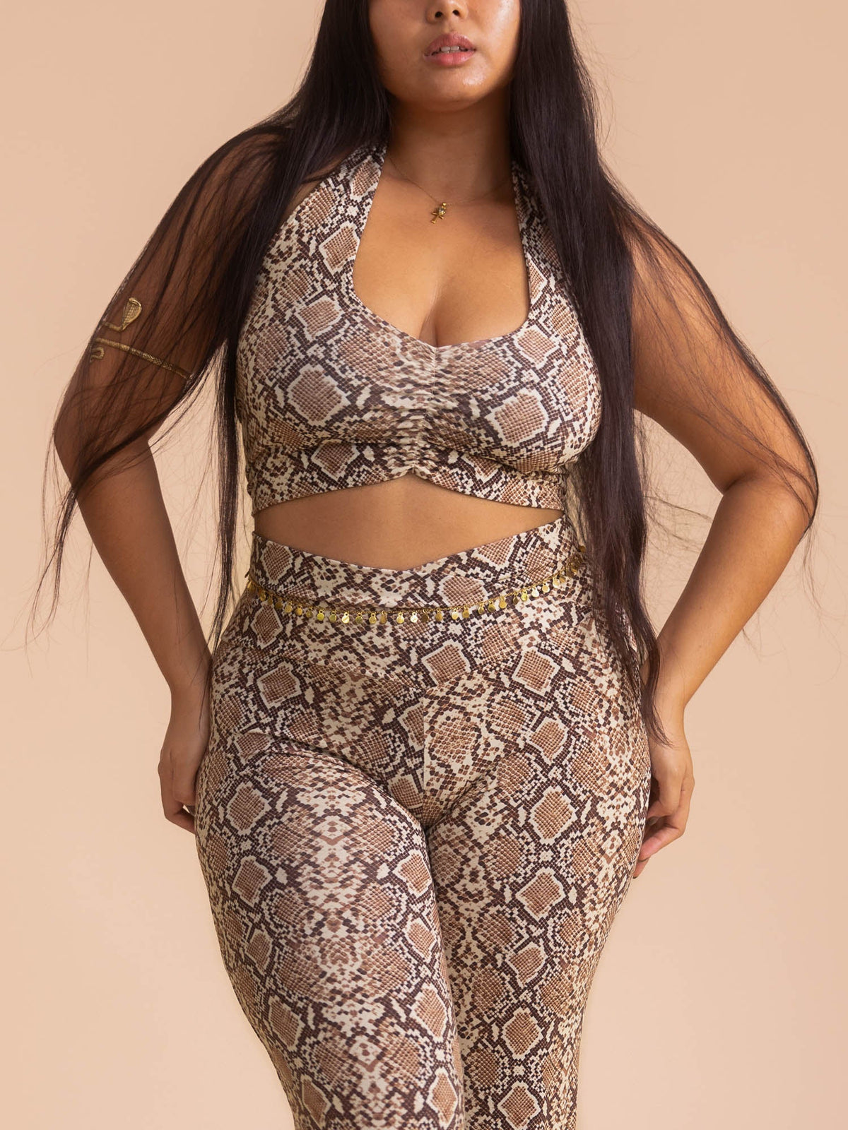 Freya Pant - Organic Snake Print