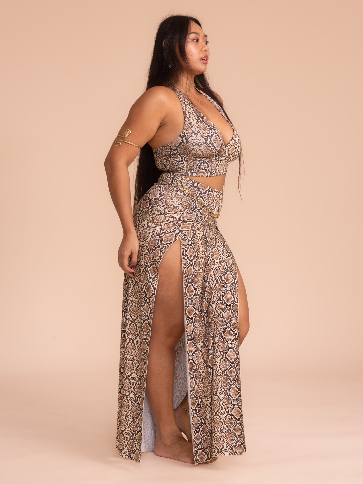 Cleopatra & Serpent Set - Organic Snake Print