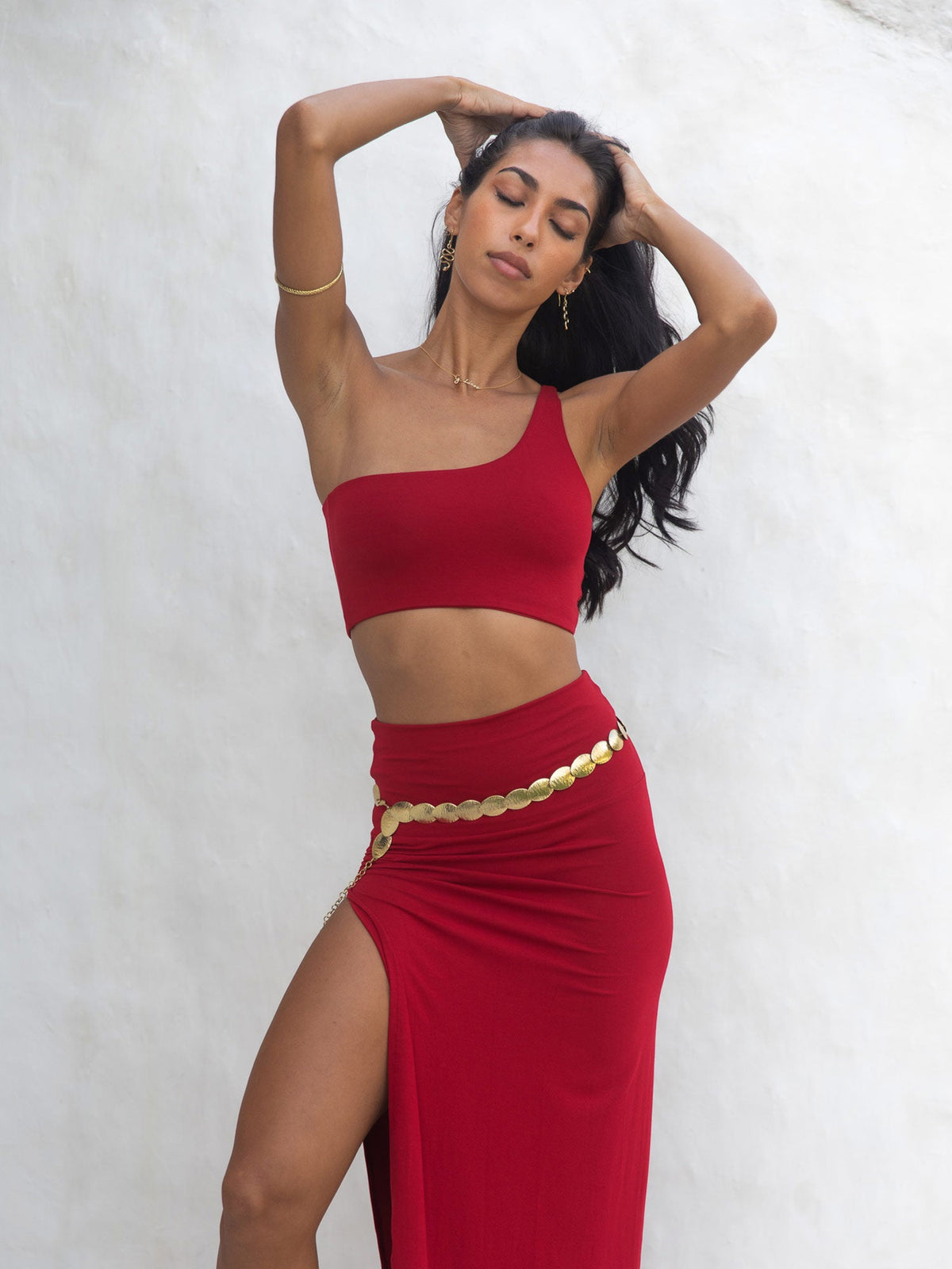 Zahra Top - Crimson Red