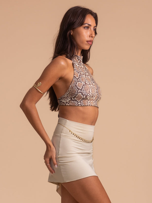 Sienna Mini Skirt - Sandy Pearl