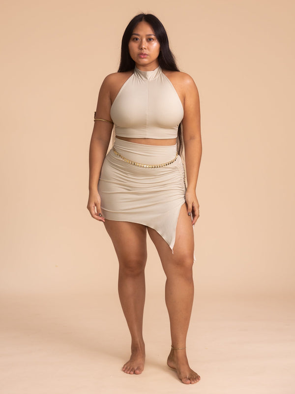 Sienna Mini Skirt - Sandy Pearl
