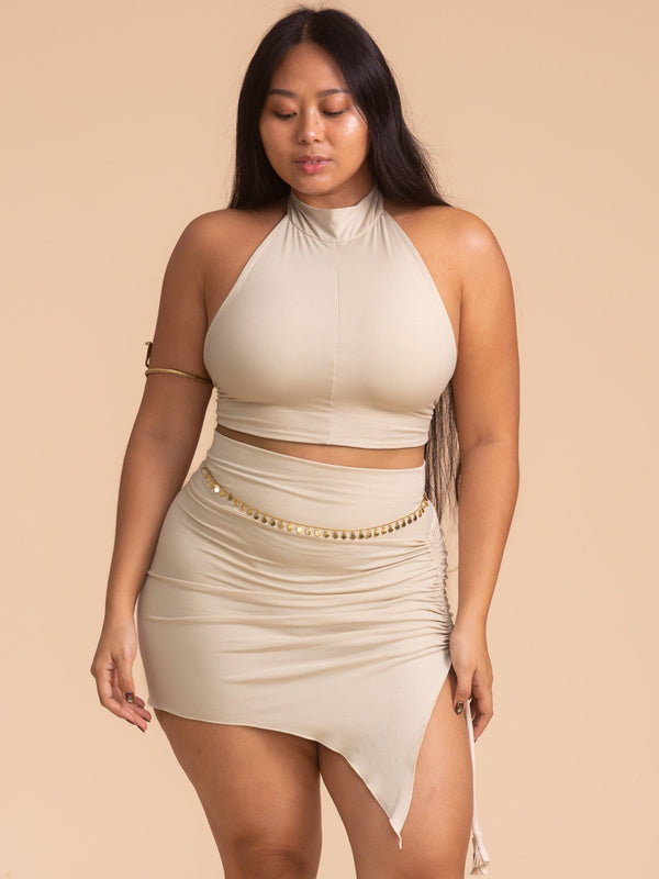 Sienna Mini Skirt - Sandy Pearl