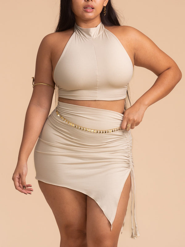 Sienna Mini Skirt - Sandy Pearl