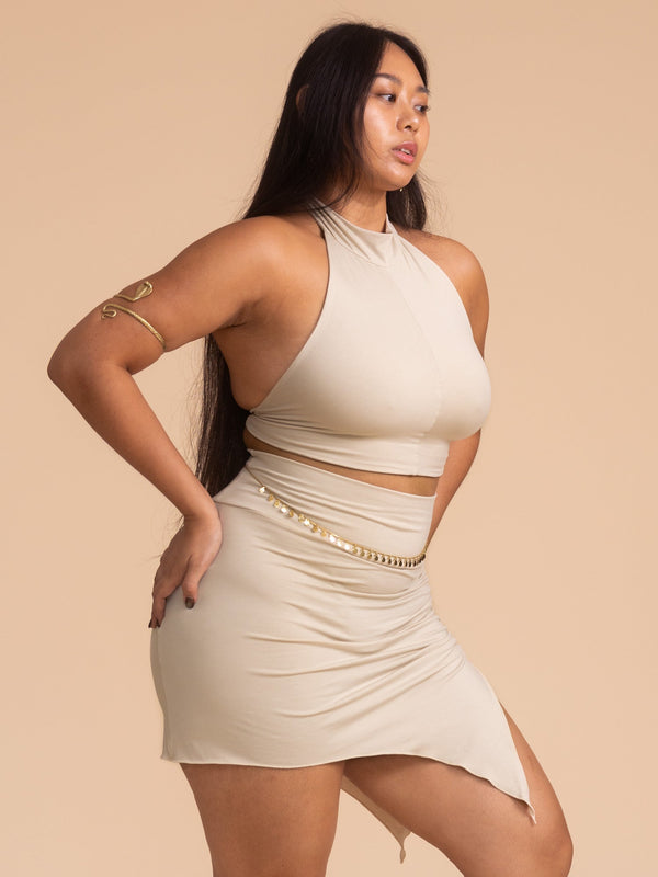 Sienna Mini Skirt - Sandy Pearl