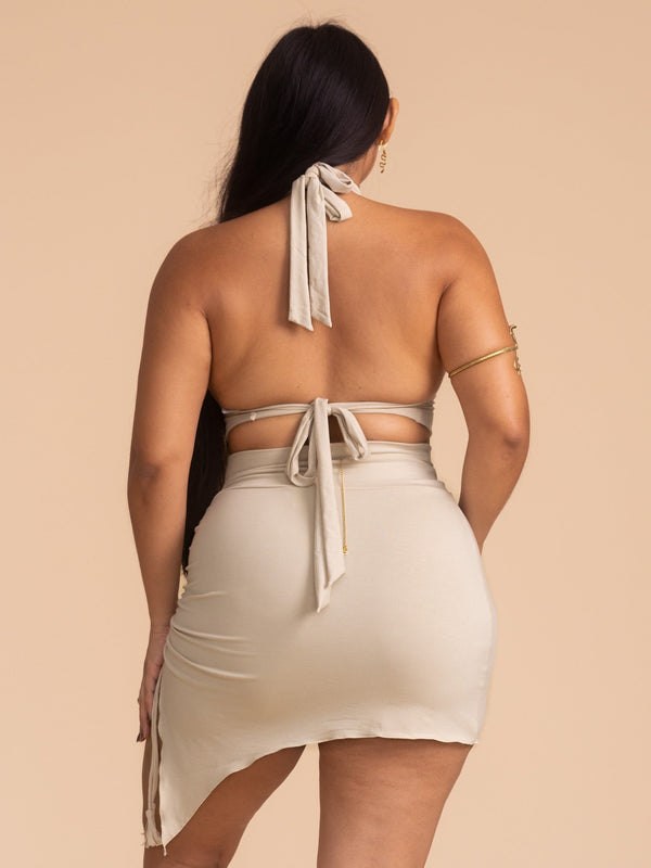 Sienna Mini Skirt - Sandy Pearl