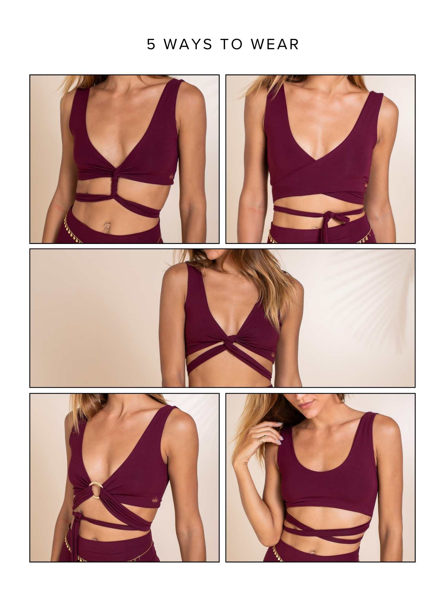 Reversible Artemis Top (5-Way) - Cherry Stone