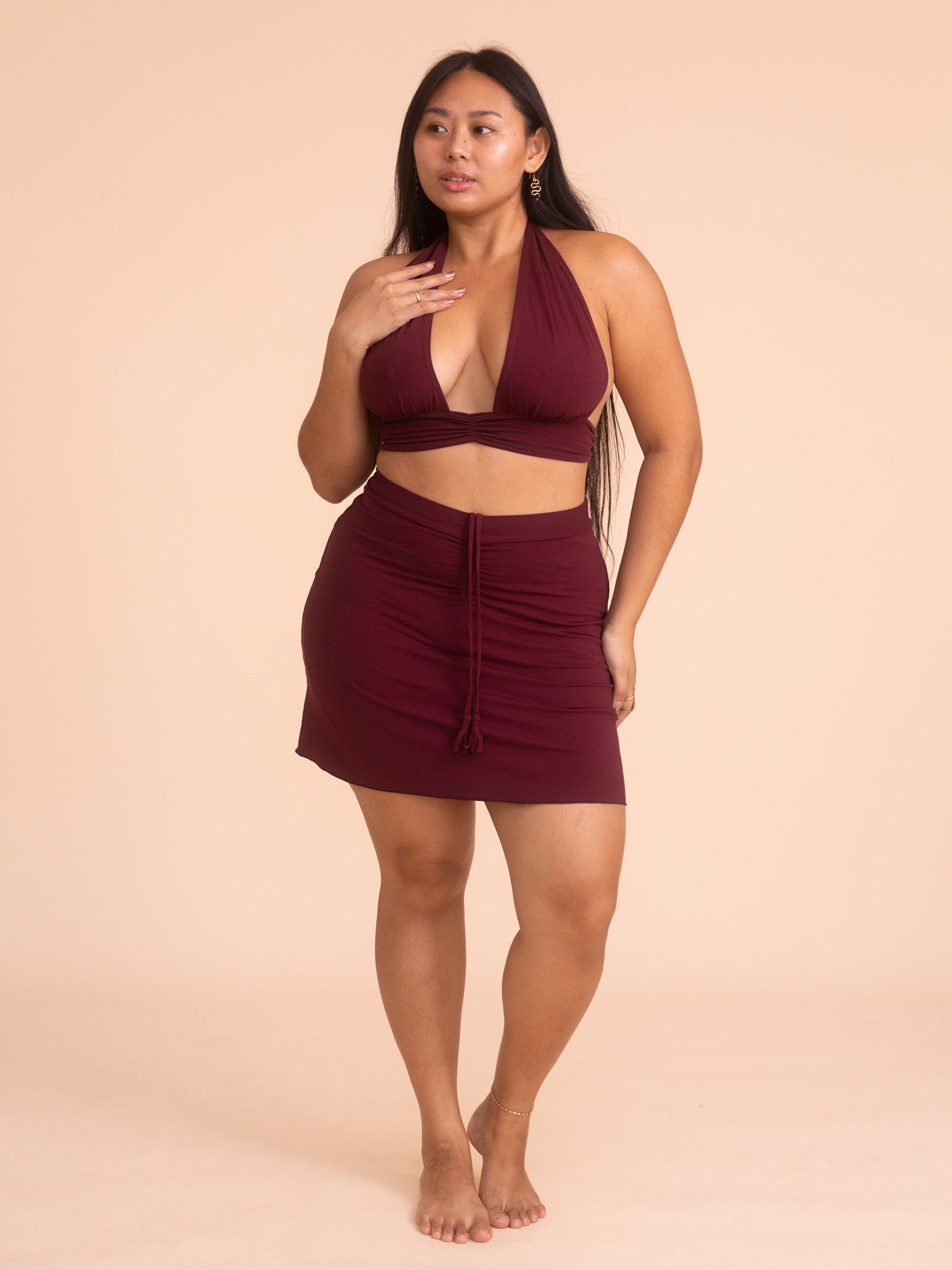 Diana Mini Skort - Cherry Stone