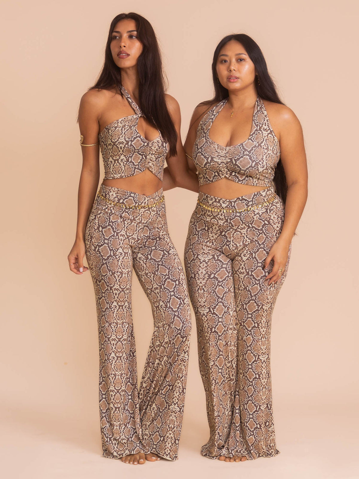 Freya Pant - Organic Snake Print