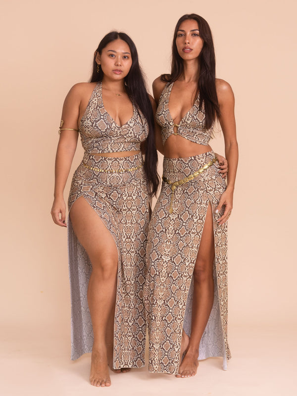 Cleopatra & Serpent Set - Organic Snake Print