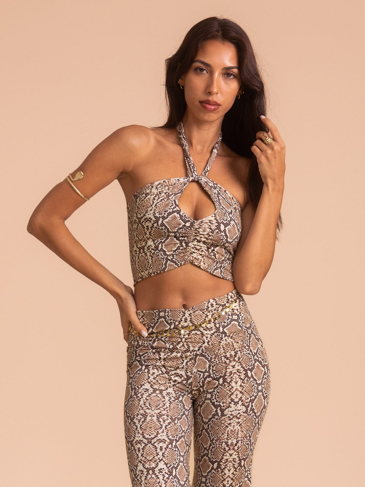Freya Pant - Organic Snake Print