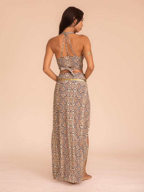 Cleopatra & Serpent Set - Organic Snake Print