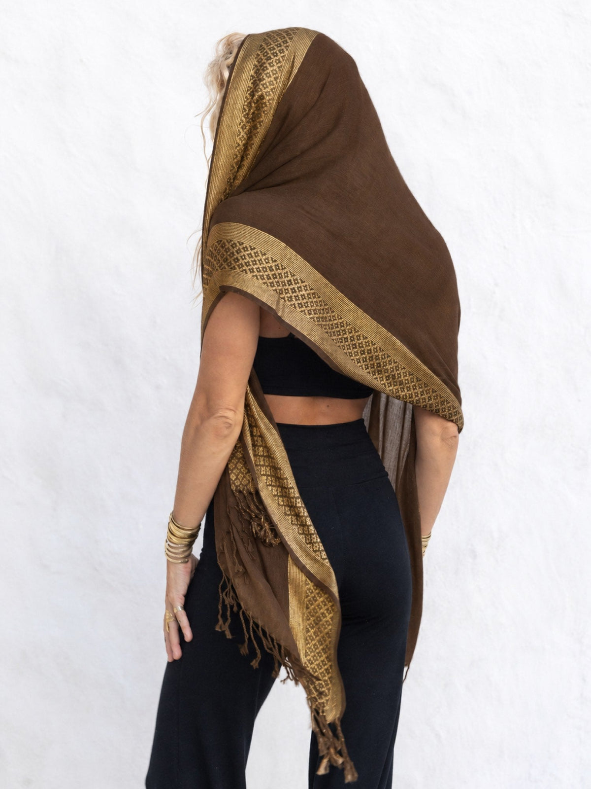 Priestess Scarf - Cappuccino/Gold