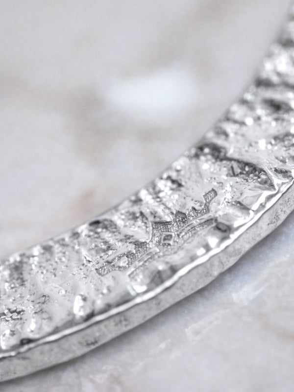 Hammered Medallion - White Brass